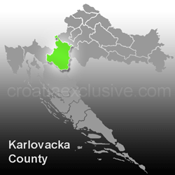 Map of Karlovac County (Karlovacka Zupanija)