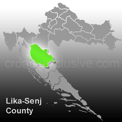 Map of Lika-Senj County (licko-Senjska Zupanija)